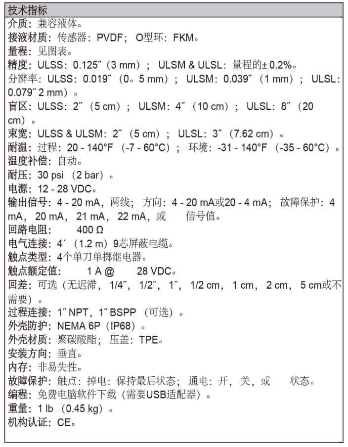 Dwyer德威爾ULSS，ULSM，ULSL超聲波液位變送器批發(fā)